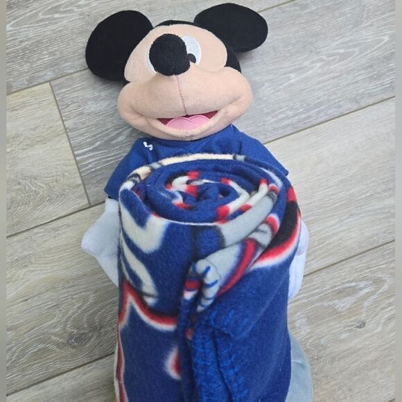 Giants blanket with Disney's Mickey plush hugging it - Picture 11 of 12